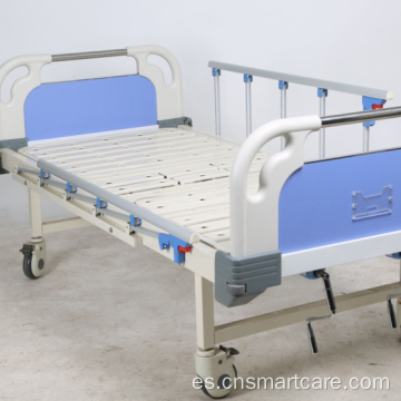 Cama de hospital con cabecera compuesta de acero inoxidable